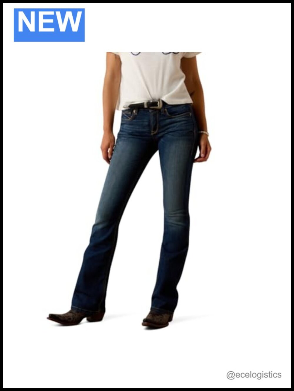 Women's Boot Cut Jeans High Rise Stretch Denim
